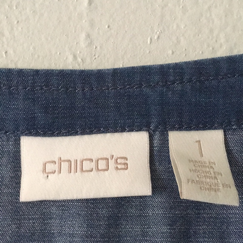 Chicos Ombré Chambray Jacket - Picture 5 of 5
